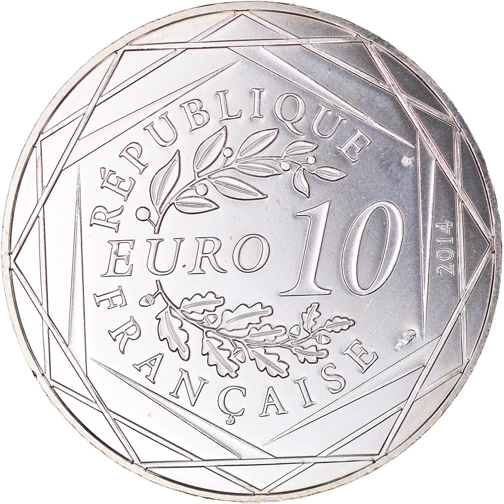 France, 10 Euro, Egalité Eté Sempé, 2014, MS(64), Silver, Gadoury:EU718