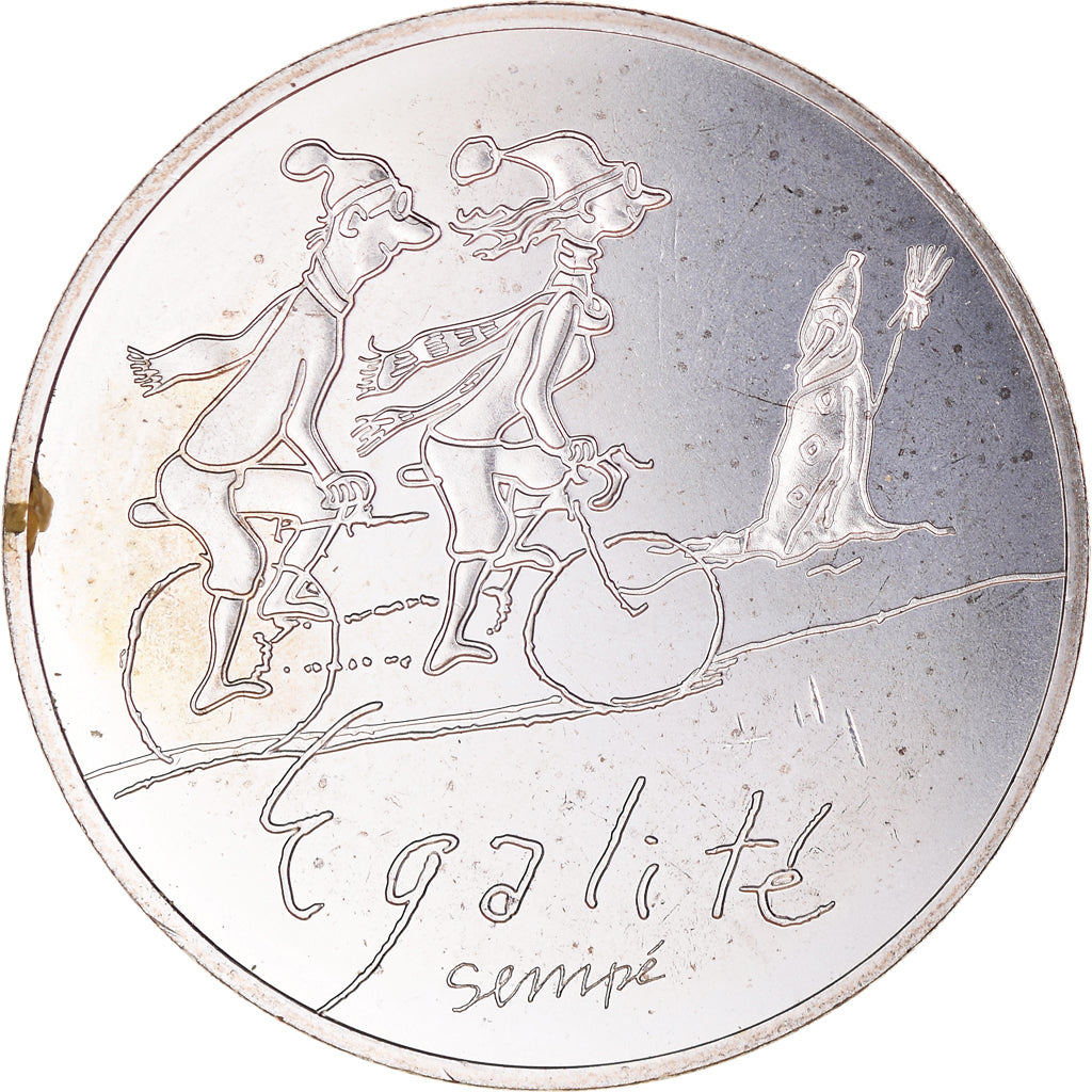 France, 10 Euro, 2014, Sempé Égalité Hiver, SUP+, Argent, Gadoury:EU718