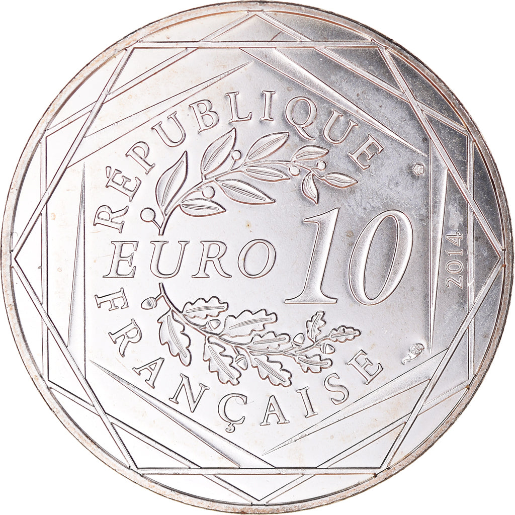 France, 10 Euro, 2014, Sempé Égalité Hiver, SUP+, Argent, Gadoury:EU718