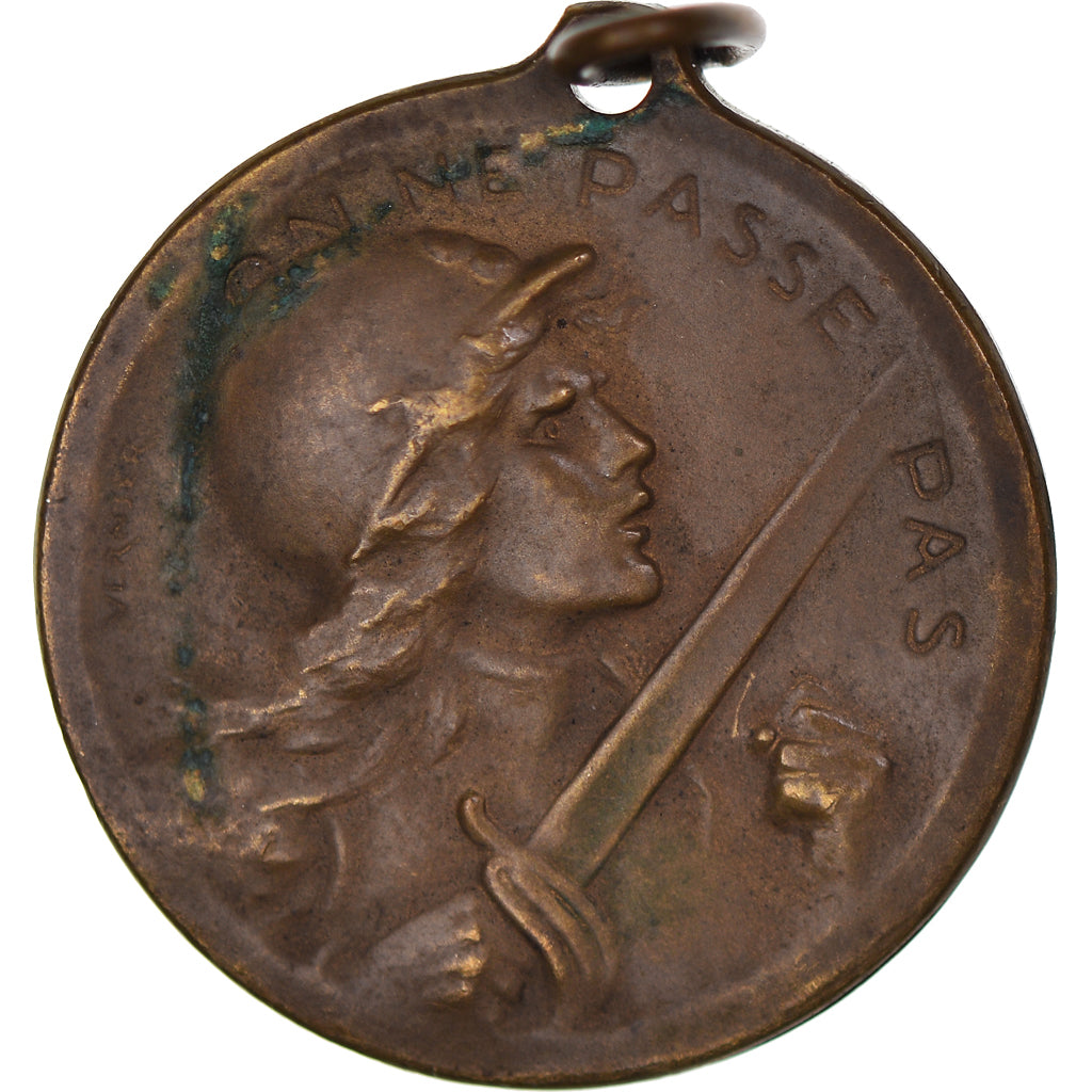 Francia, medalla, Verdun , On ne passe pas, WAR, 1916, Vernier, MBC+, Bronce