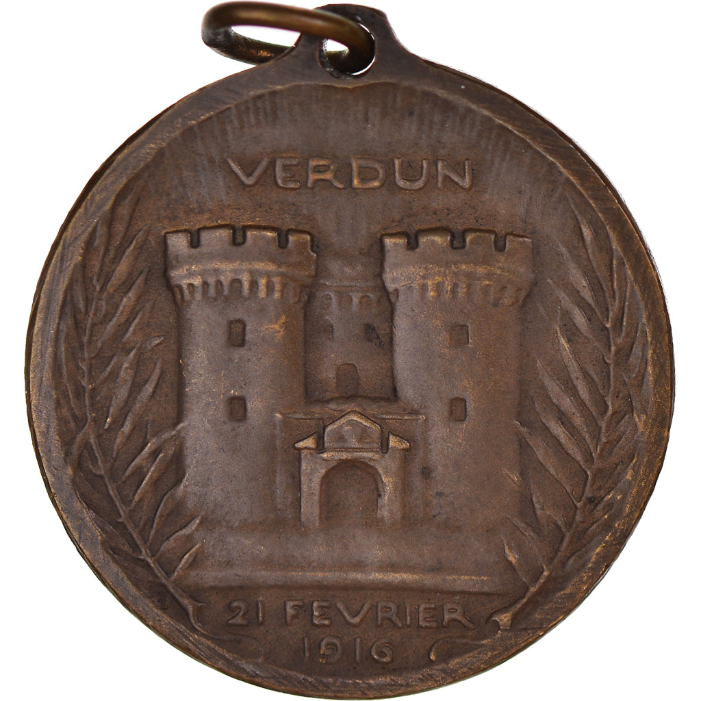 Francia, medalla, Verdun , On ne passe pas, WAR, 1916, Vernier, MBC+, Bronce
