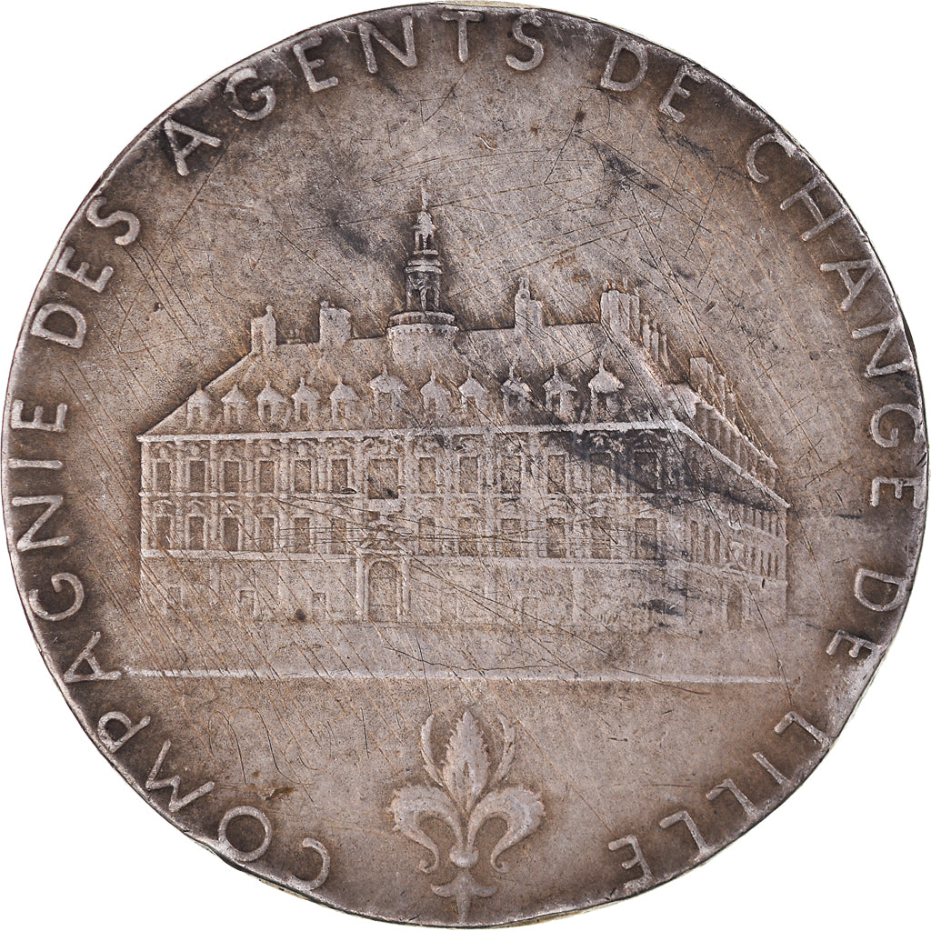 Francja, medal, Compagnie des Agents de Change de Lille, 1902, O.Roty