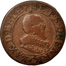 Monnaie, FRENCH STATES, BOISBELLE & HENRICHEMONT, Double Tournois, 1636, TB