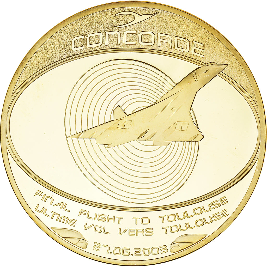 France, Médaille, Concorde, Ultime Vol vers Toulouse, Aviation, 2003, FDC