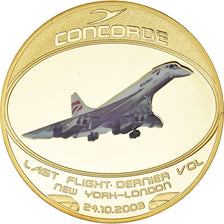 France, Médaille, Concorde, Dernier Vol New-York / London, Aviation, 2003, FDC