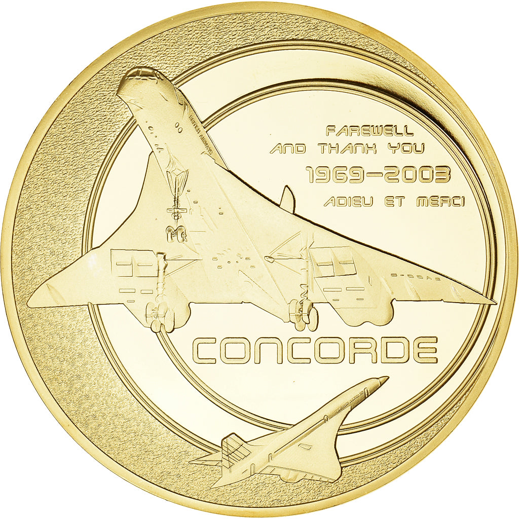 France, Médaille, Concorde, Dernier Vol New-York / London, Aviation, 2003, FDC