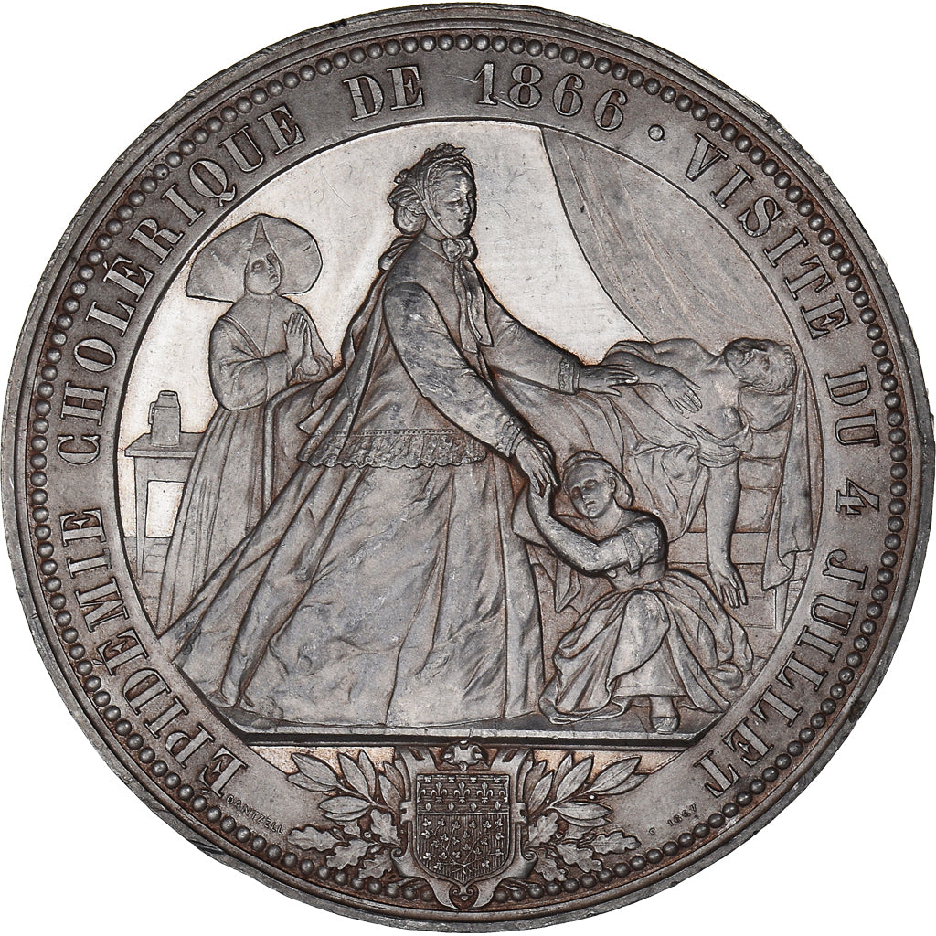 France, Médaille, Eugénie, Epidémie Cholérique, Visite d'Amiens, 1867