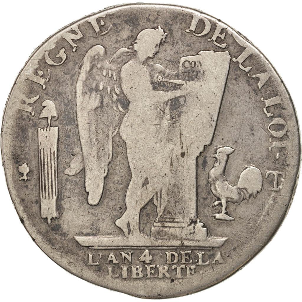 France, Écu de 6 livres françois, 1792, Nantes, VG(8-10), KM 615.13, Gadoury 55