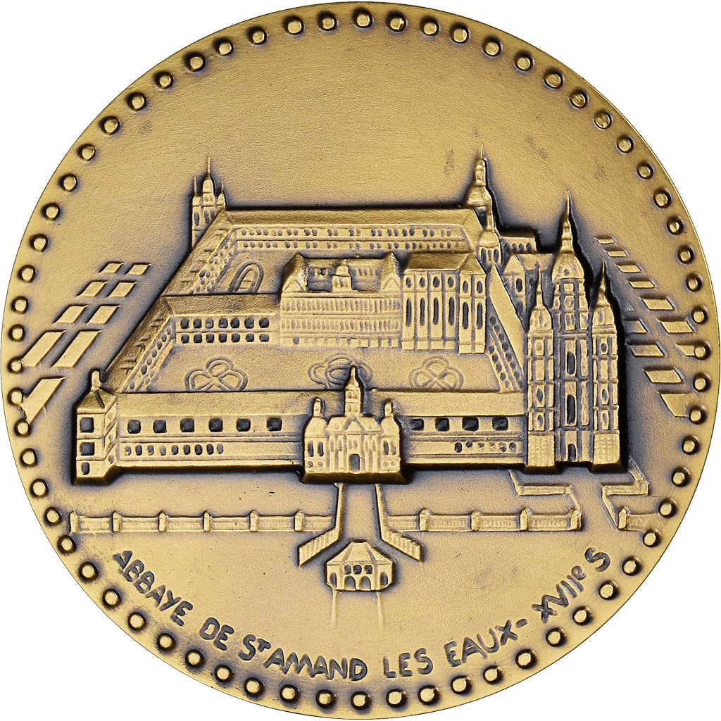 France, Medal, Abbaye de Saint-Amand-les-Eaux, Pichard, MS(65-70), Bronze