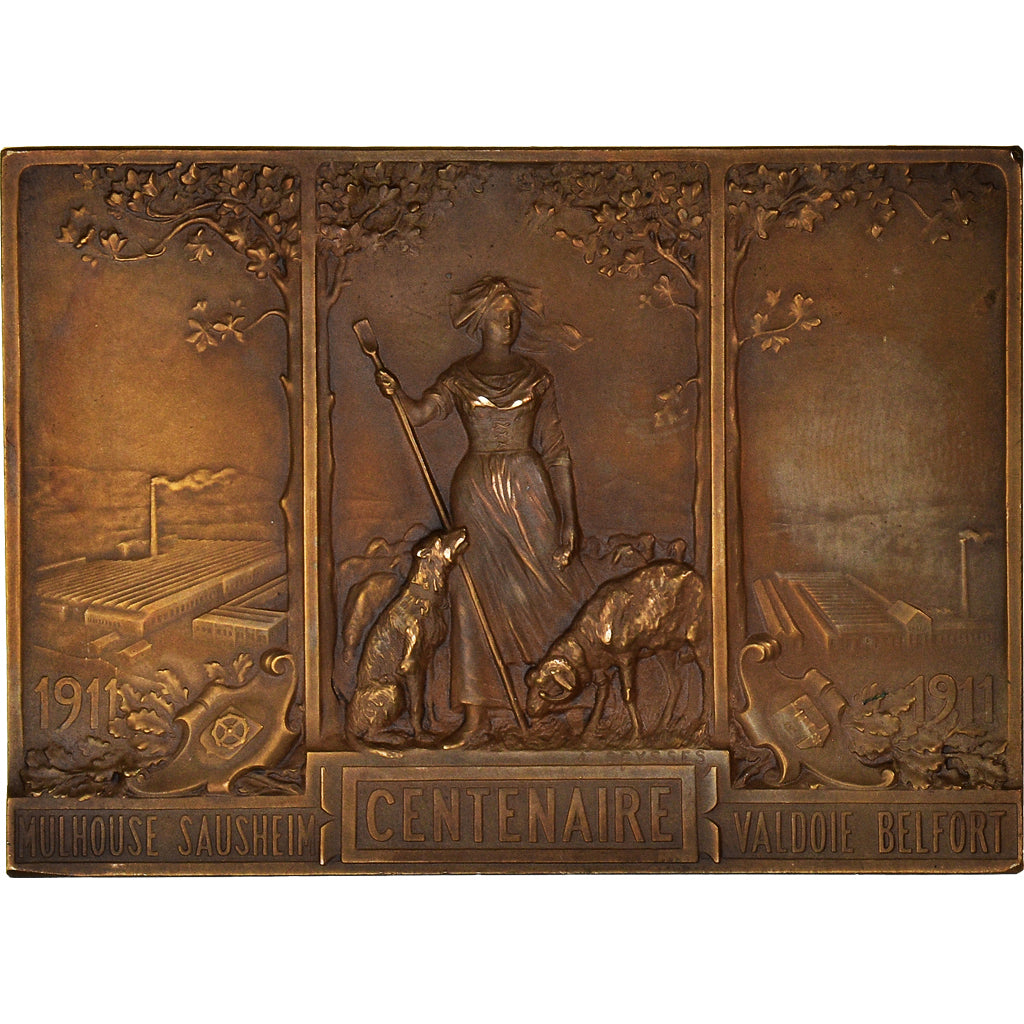 France, Médaille, Centenaire de la Fabrique de Draps Dollfus & Noack, Business
