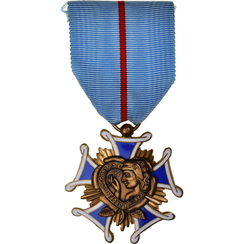 France, Ordre de la Courtoisie Française, Medal, Emaillée, Uncirculated