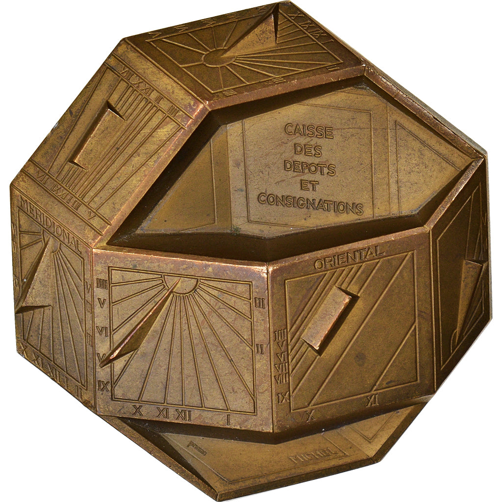 France, Medal, Notary, Caisse des Dépôts et Consignations, 1980, Michel