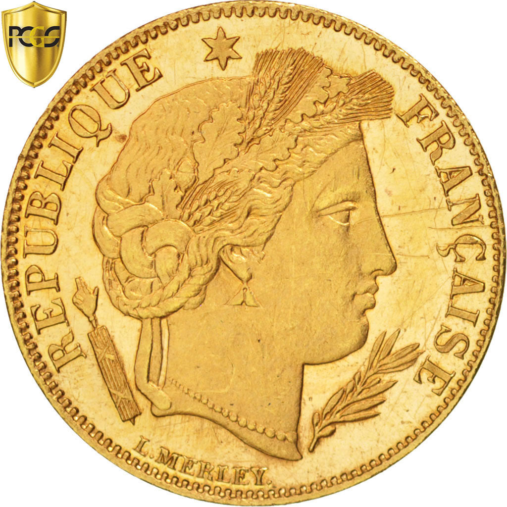 France, Cérès, 5 Francs, 1889, Paris, MS(65-70), Gold, KM:829, Gadoury:1003