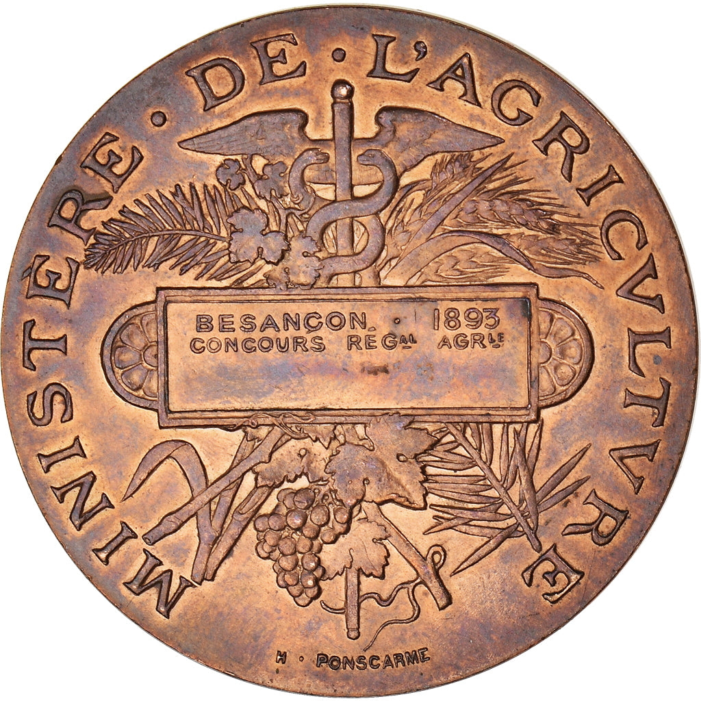 France, Médaille, Concours Régional d'Agriculture de Besançon, 1893