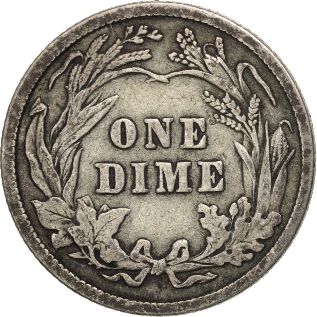 United States, Barber Dime, 1914, U.S. Mint, Philadelphia, EF(40-45), KM 113