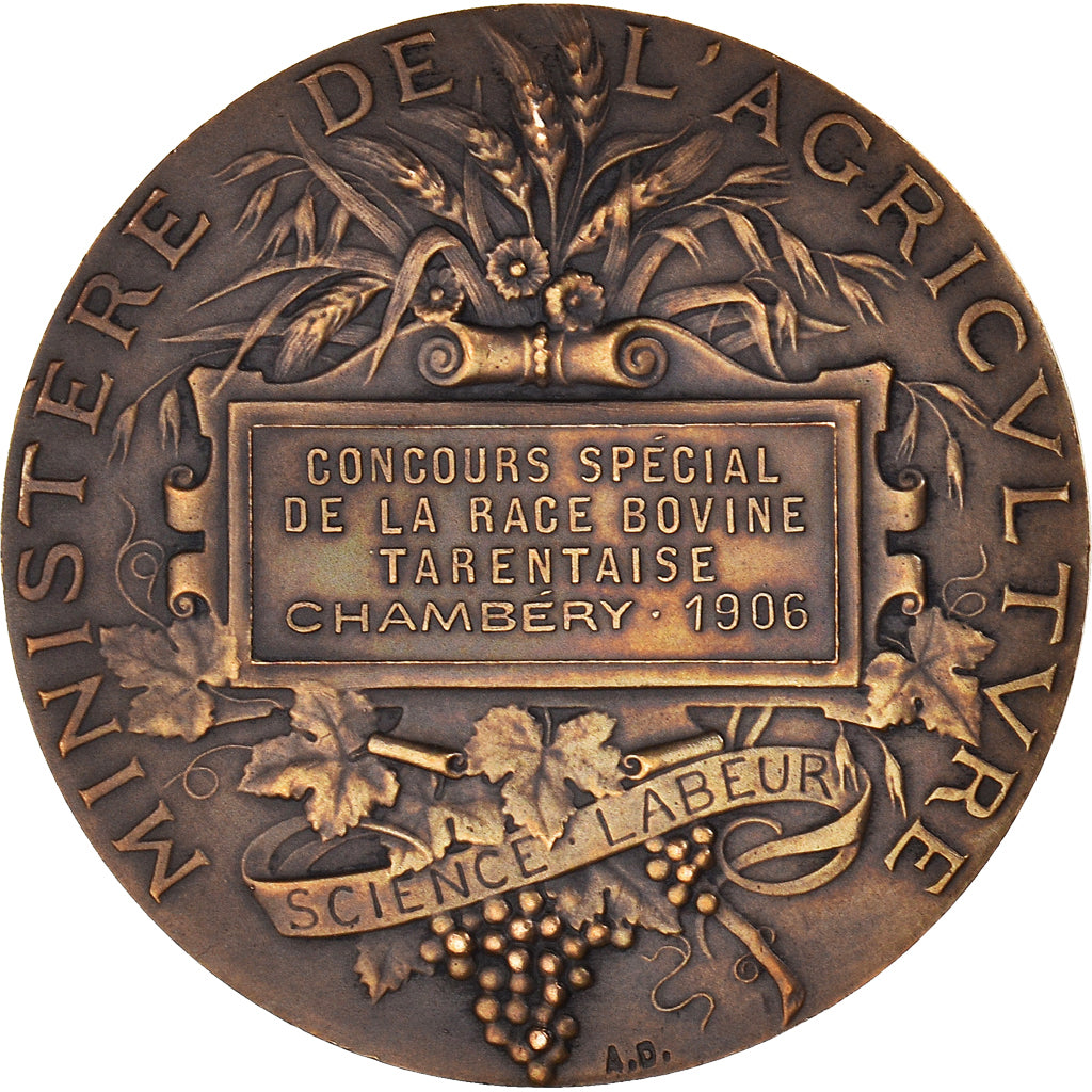 Francia, medalla, Concours, Race Bovine Tarentaise, Chambéry, Agriculture