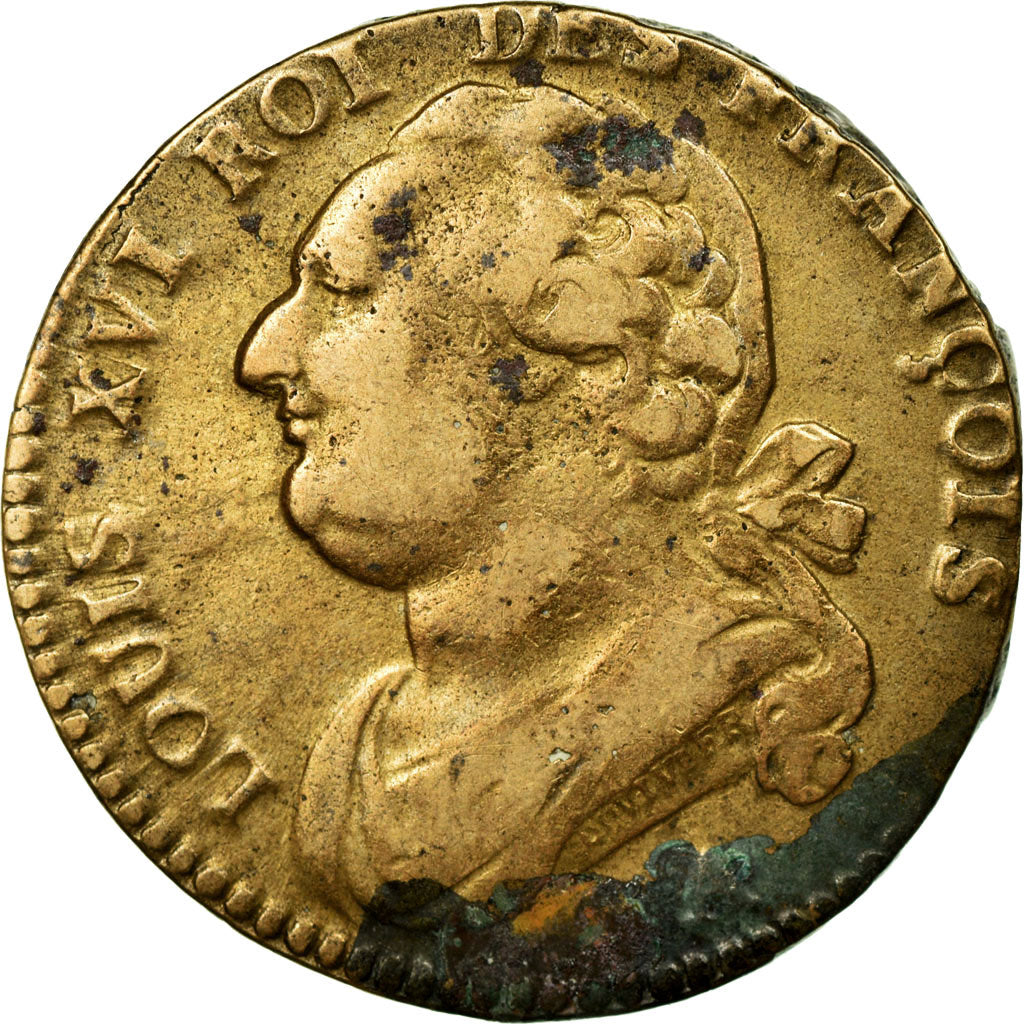Coin, France, 12 deniers françois, 12 Deniers, 1792, Paris, VF(30-35), Bronze