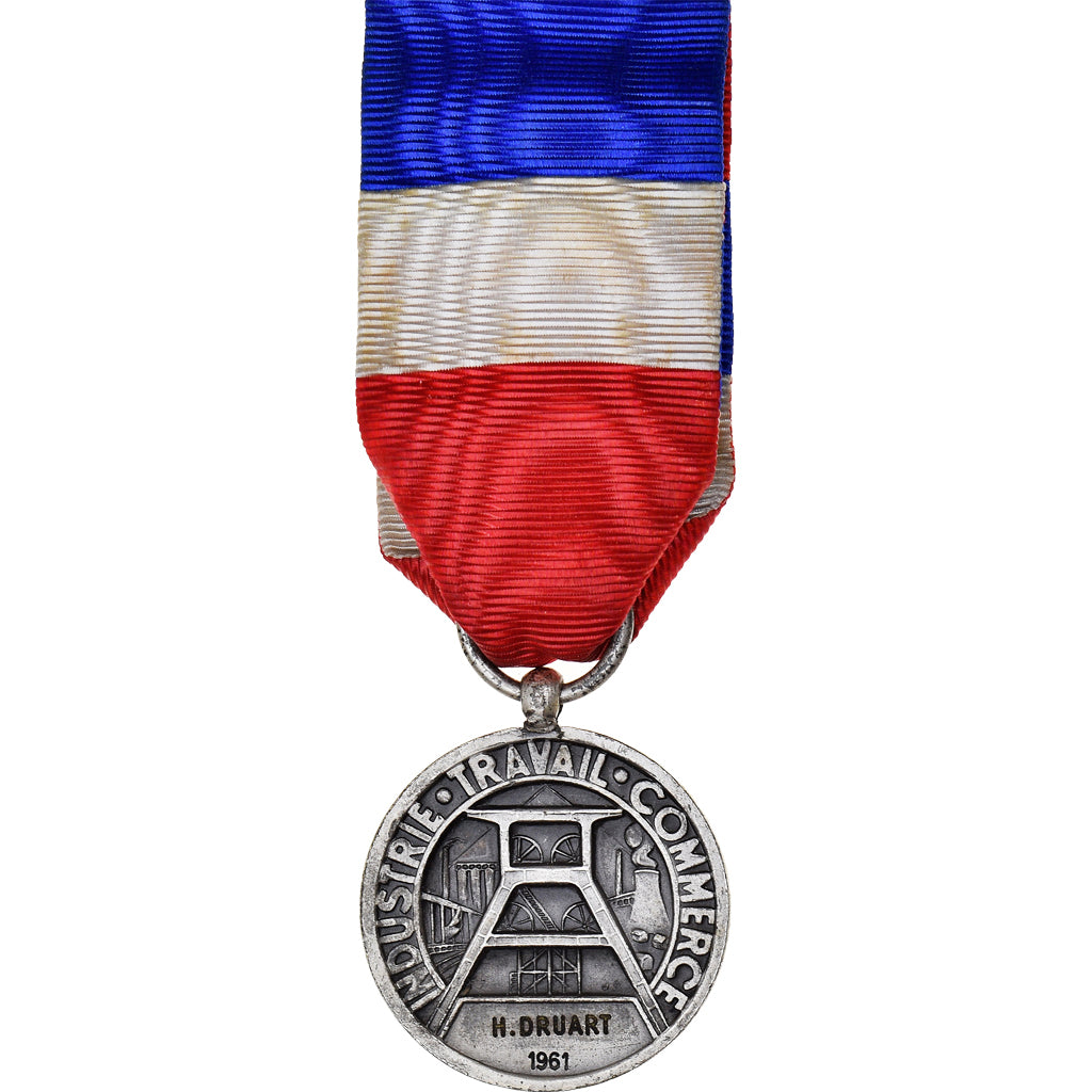 Francia, Industrie-Travail-Commerce, medaglia, 1961, Ottima qualità, Bronzo
