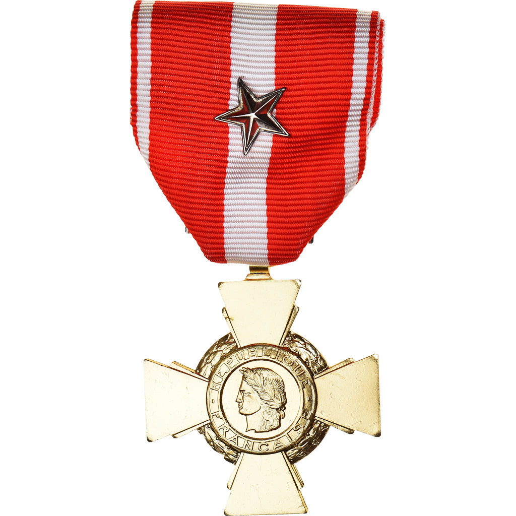 France, Croix de la Valeur Militaire, Medal, Une Citation, Uncirculated, Bronze
