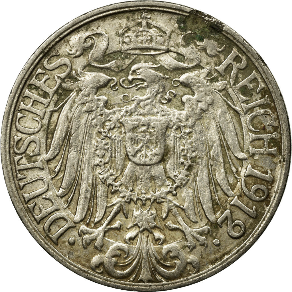 Coin, GERMANY - EMPIRE, Wilhelm II, 25 Pfennig, 1912, Stuttgart, EF(40-45)