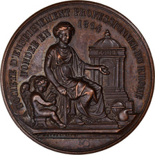France, Medal, Prix de Dessin Industriel, Rhône, Instruction, 1886, Metral
