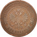 Russia, Nicholas II, 2 Kopeks, 1879, Saint-Petersburg, VF(20-25), Copper, KM10.2