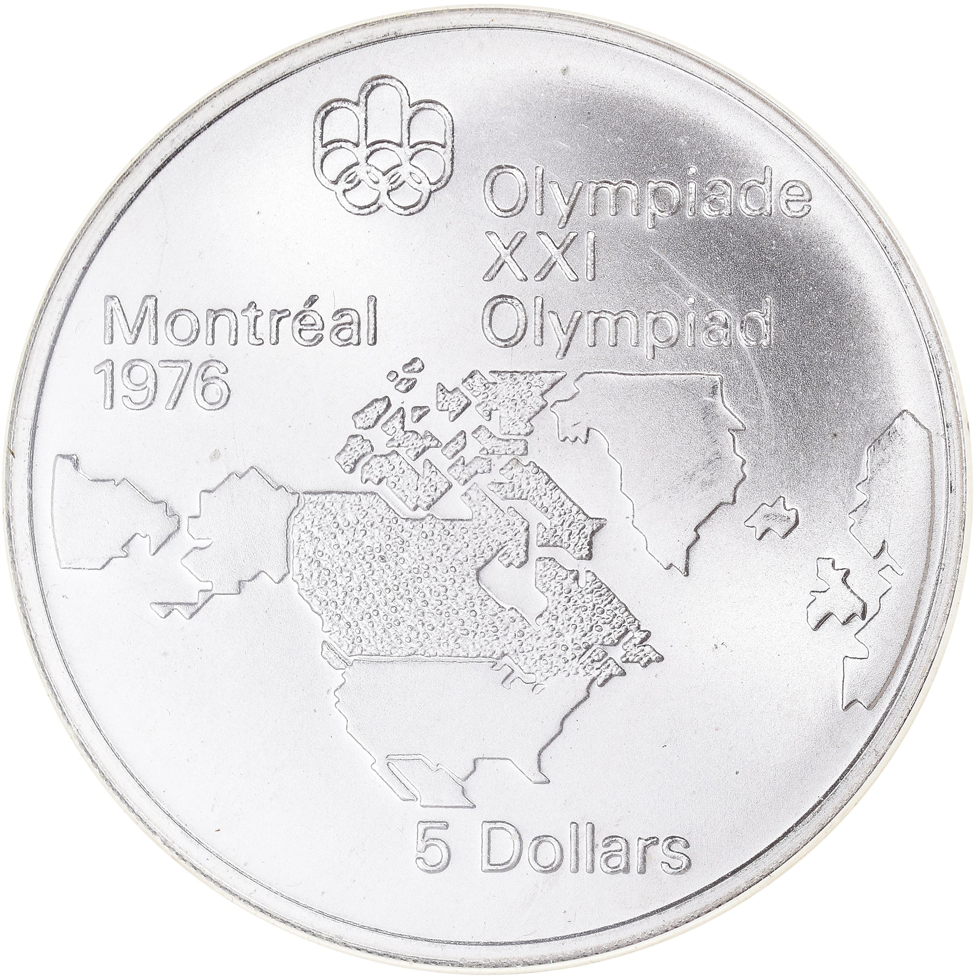 Coin, Canada, Montréal XXI Olympiade, 5 Dollars, 1976, Ottawa, MS(65-70)