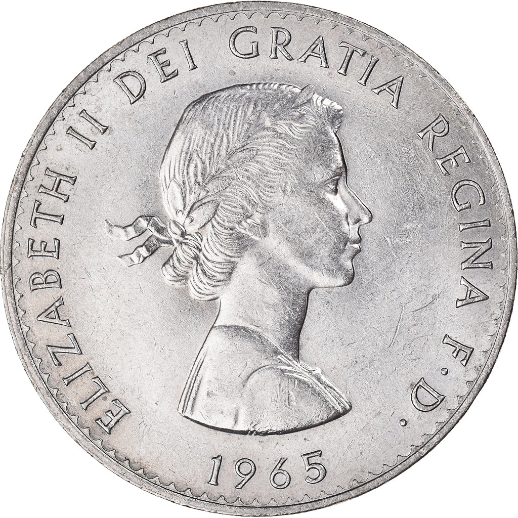 Munten, Groot Bretagne, Elizabeth II, Crown, 1965, Winston Churchill, ZF+
