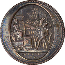 Moeda, França, Au serment, 5 Sols, 1792, Birmingham, VF(30-35), Bronze