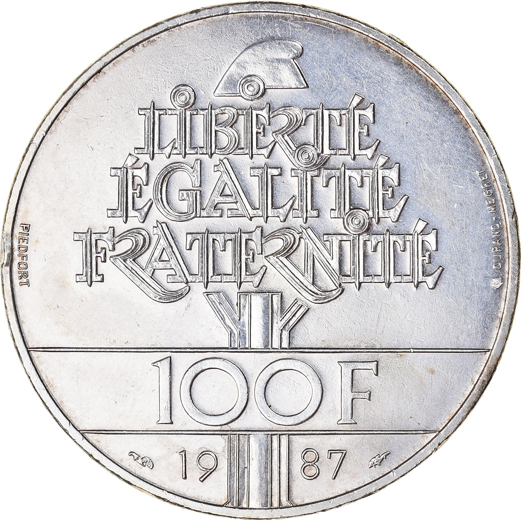 Moneta, Francia, Lafayette, 100 Francs, 1987, Piéfort, SPL-, Argento, KM:P991a