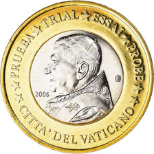 Vatican, Medal, 1 E, Essai-Trial Benoit XVI, 2006, MS(65-70), Bi-Metallic
