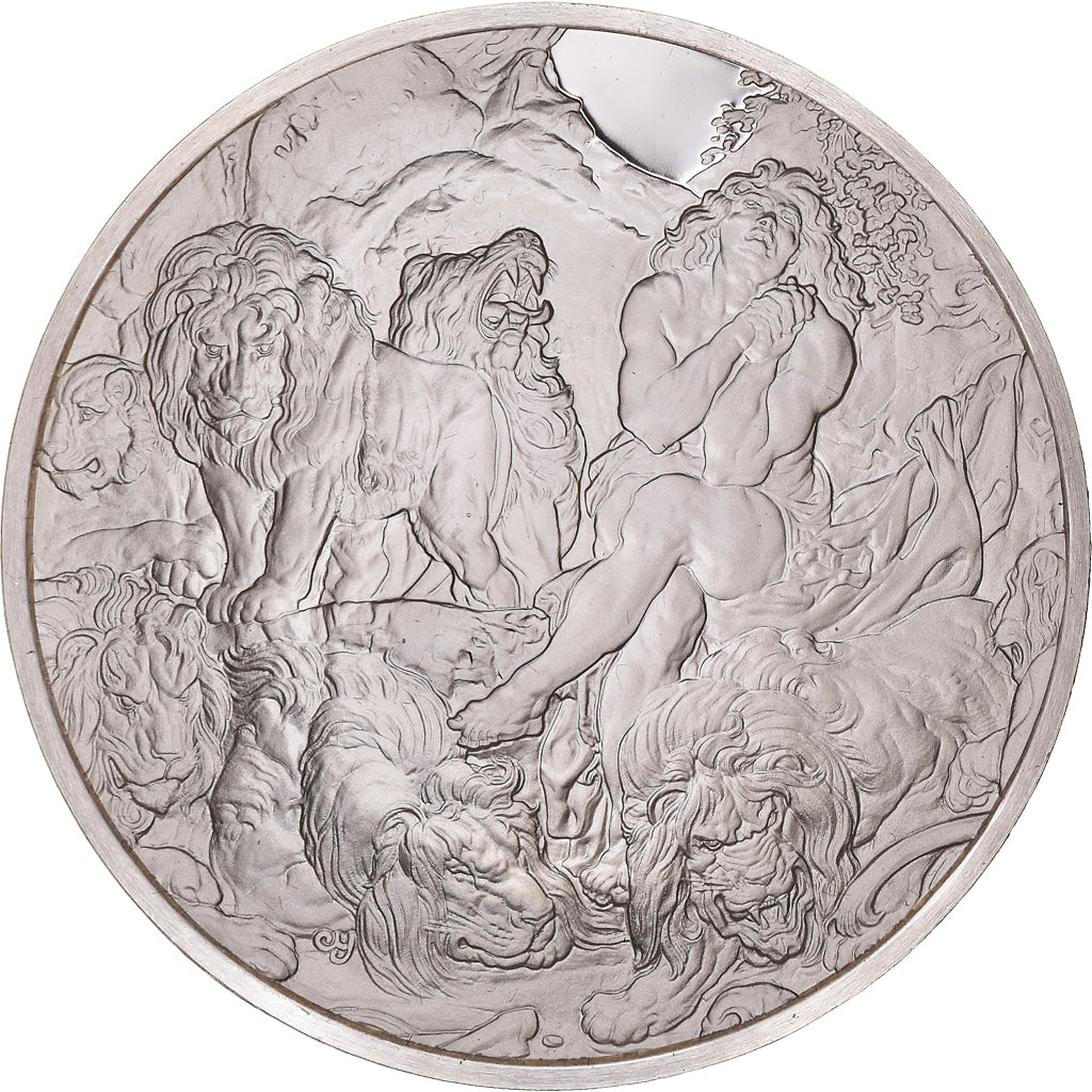 France, Medal, Peinture, Rubens, Daniel dans la Fosse aux Lions, 1980, Proof