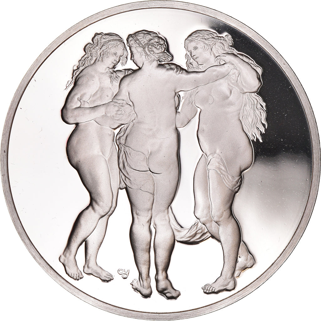 France, Medal, Peinture, Rubens, Les Trois Grâces, 1980, Proof, MS(65-70)