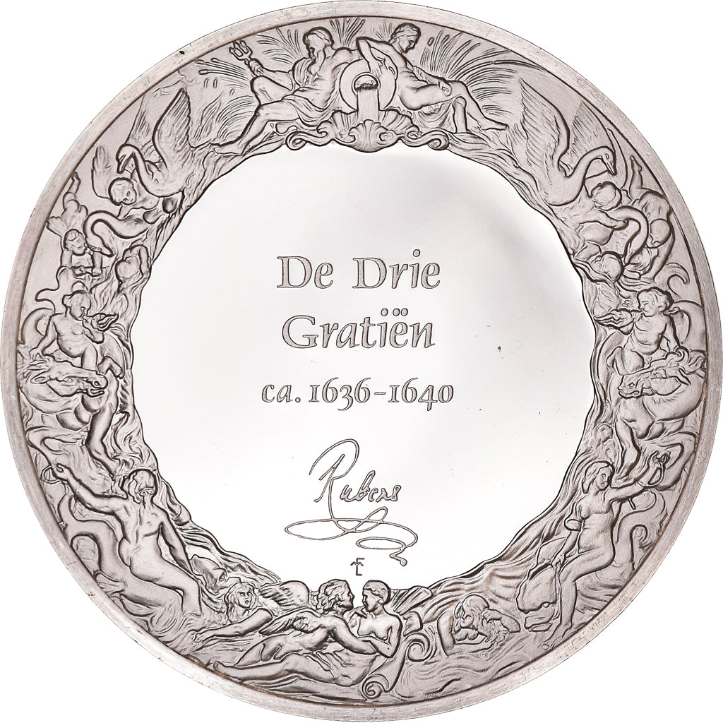France, Medal, Peinture, Rubens, Les Trois Grâces, 1980, Proof, MS(65-70)