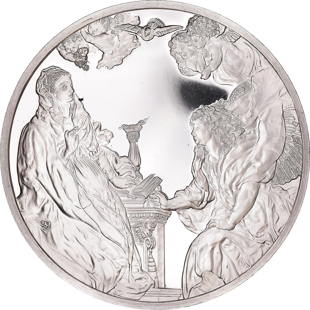 France, Medal, Peinture, Rubens, L'Annonciation, 1980, Proof, MS(65-70), Silver