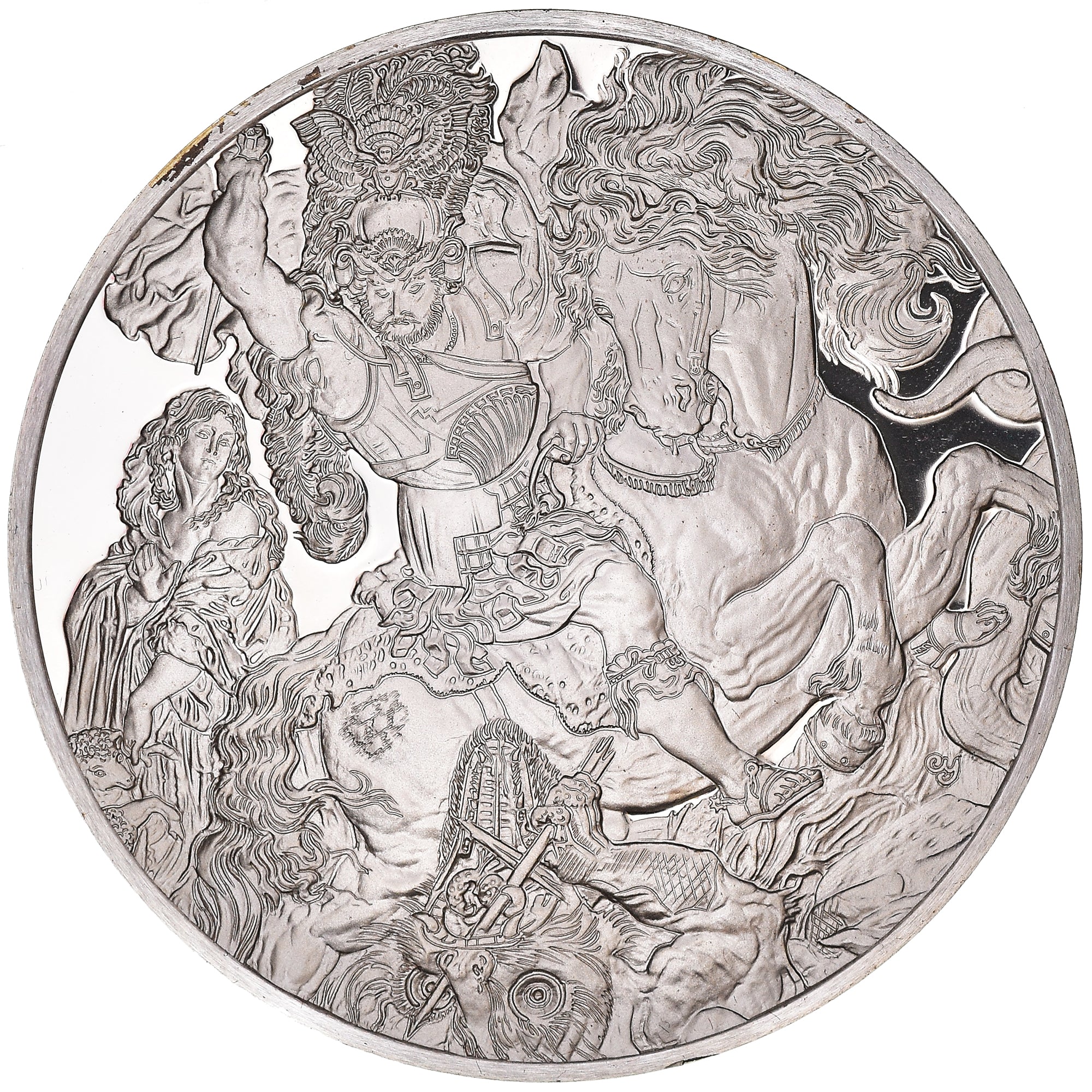 Frankreich, Medaille, Peinture, Rubens, Saint-Georges et le Dragon, 1980, Proof