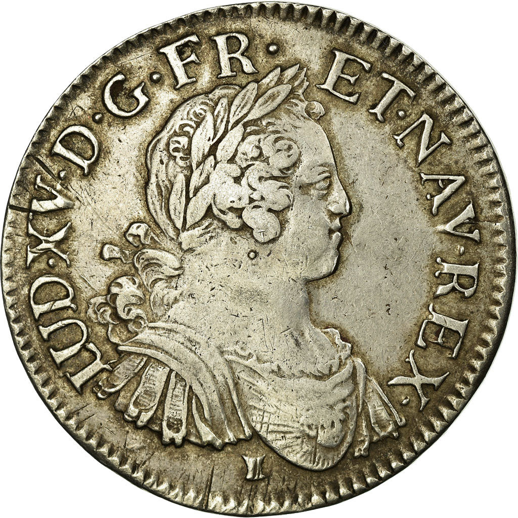 Munten, Frankrijk, Louis XV, Écu aux 8 L, Ecu, 1725, Rennes, ZF+, Zilver
