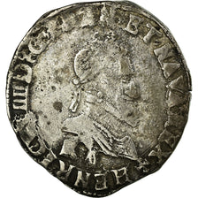 Moneta, Francia, Henri IV, Demi Franc, 1604, Bordeaux, MB+, Argento