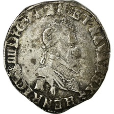 Coin, France, Henri IV, Demi Franc, 1604, Bordeaux, VF(30-35), Silver