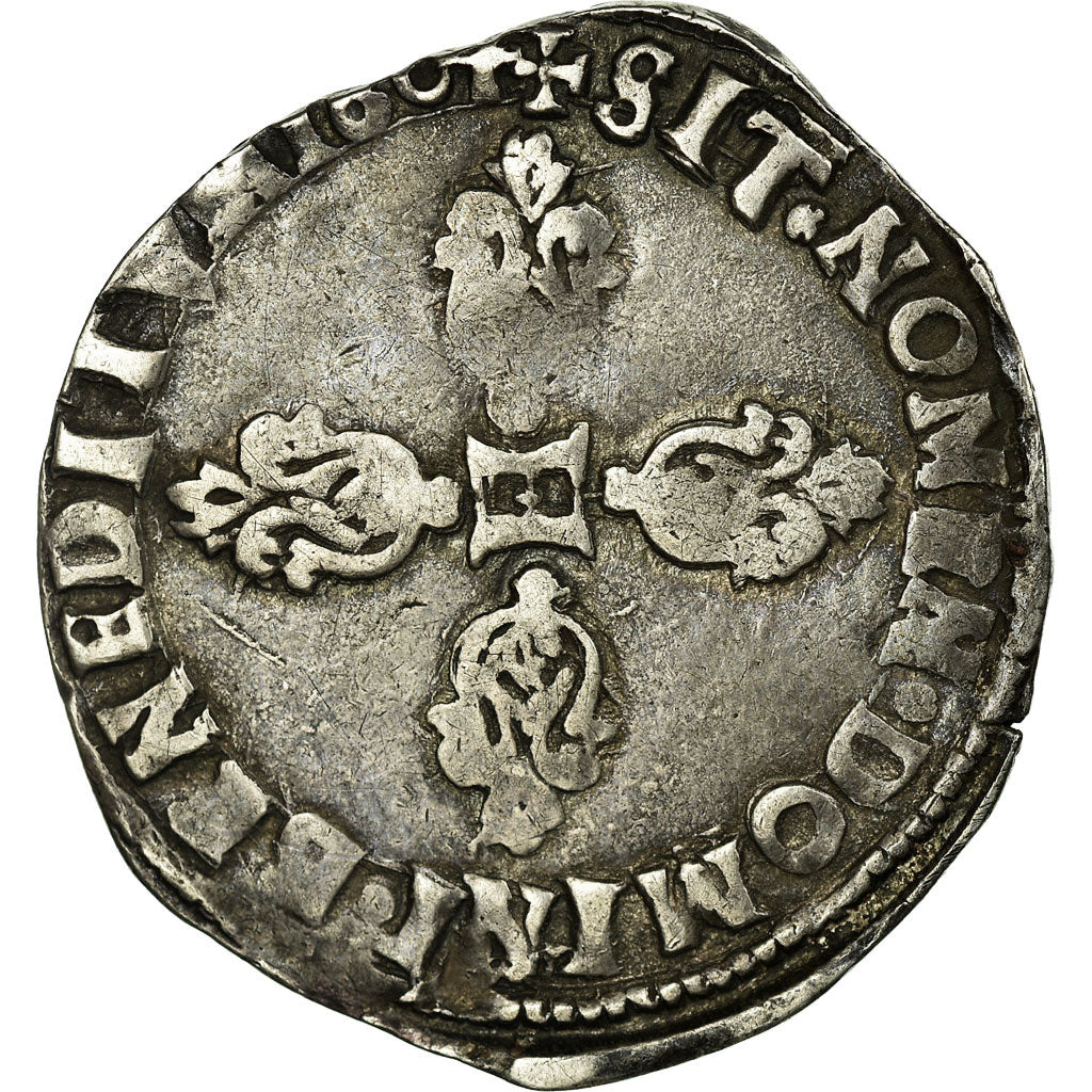 Coin, France, Henri IV, Demi Franc, 1604, Bordeaux, VF(30-35), Silver