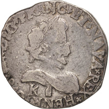 Henri IV, Demi Franc, 1592, Bordeaux, 1st type, BC+, Plata, Sombart:4744