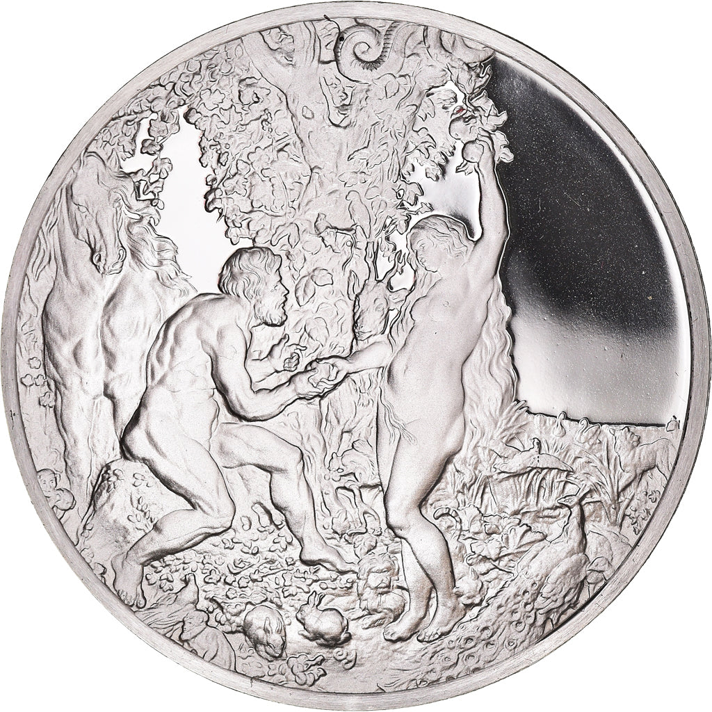 France, Médaille, Peinture, Rubens, Adam et Eve, 1980, Proof, FDC, Argent