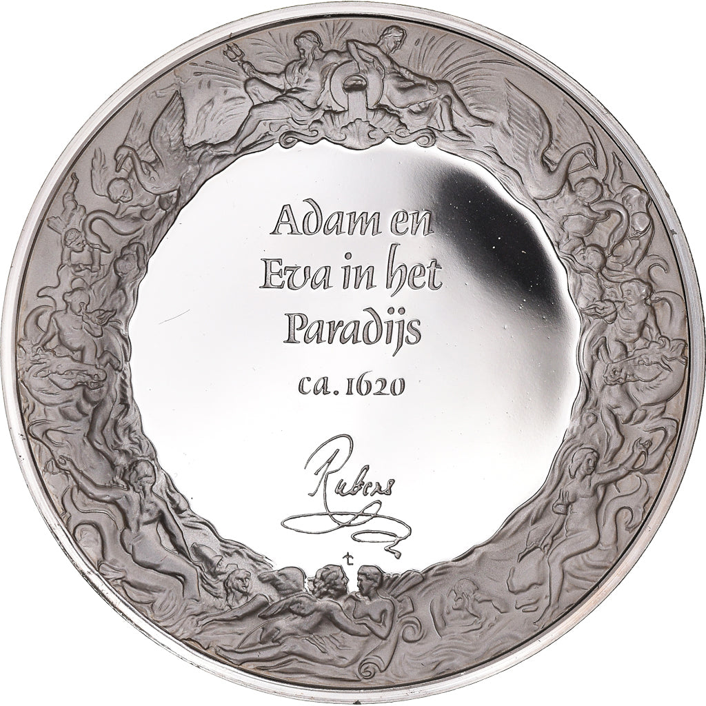 France, Médaille, Peinture, Rubens, Adam et Eve, 1980, Proof, FDC, Argent