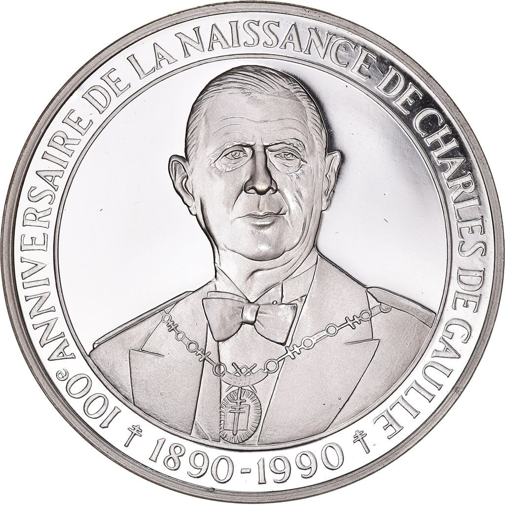France, Médaille, 50ème Anniversaire de l'Appel du 18 Juin, De Gaulle, 1990