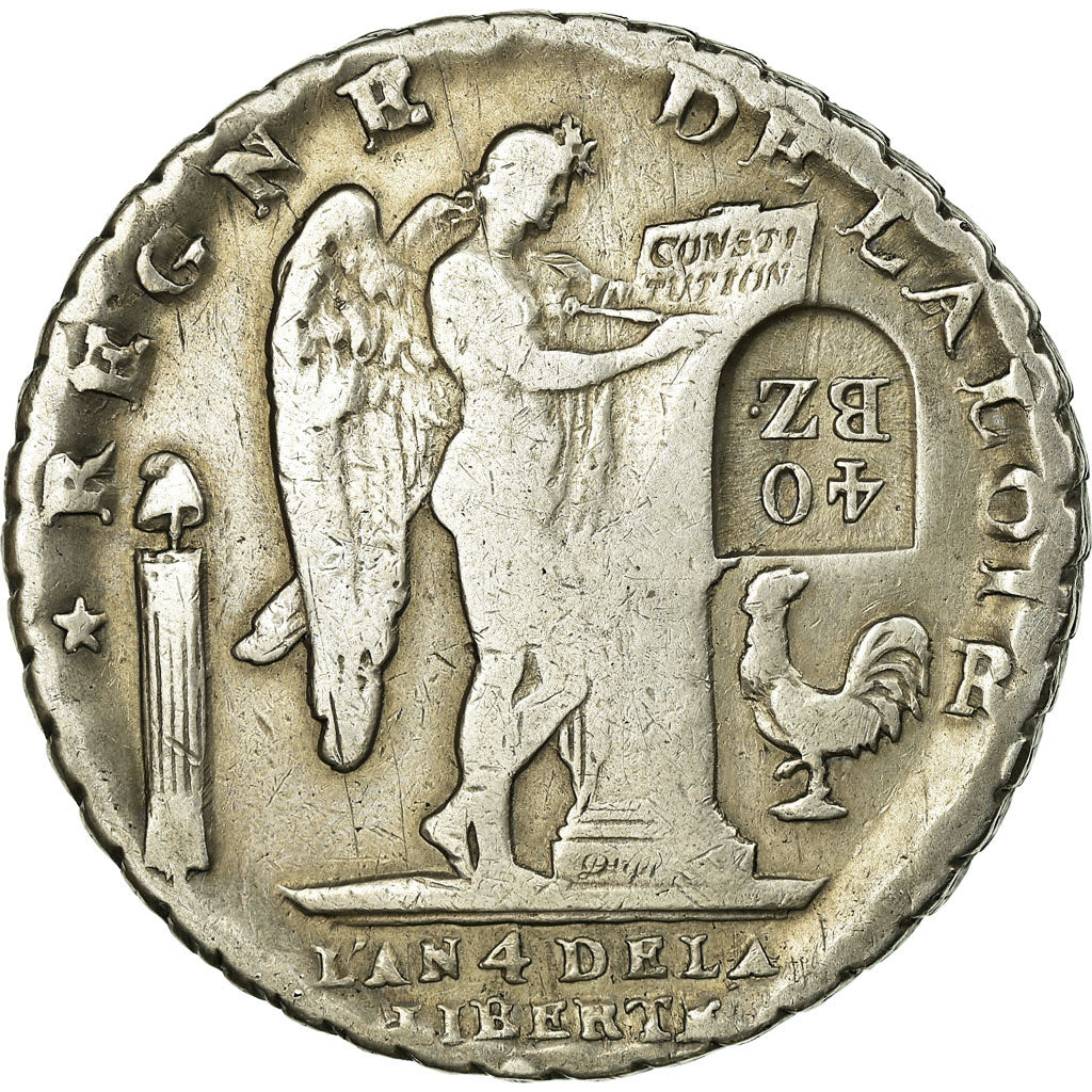 Coin, SWISS CANTONS, BERN, 40 Batzen, 1816, Bern, AU(50-53), Silver, KM:182