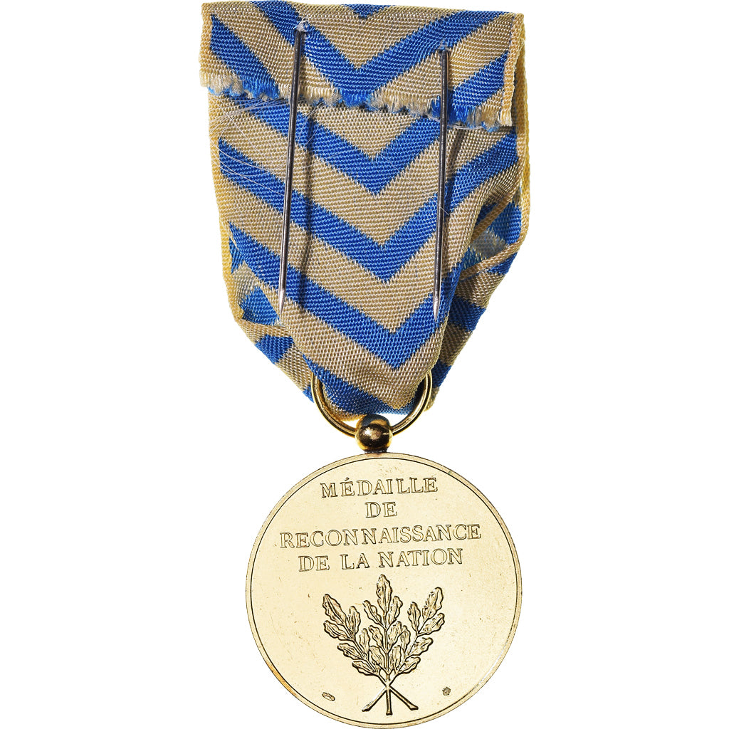 France, Reconnaissance de la Nation, Guerre, Médaille, Non circulé, Gilt