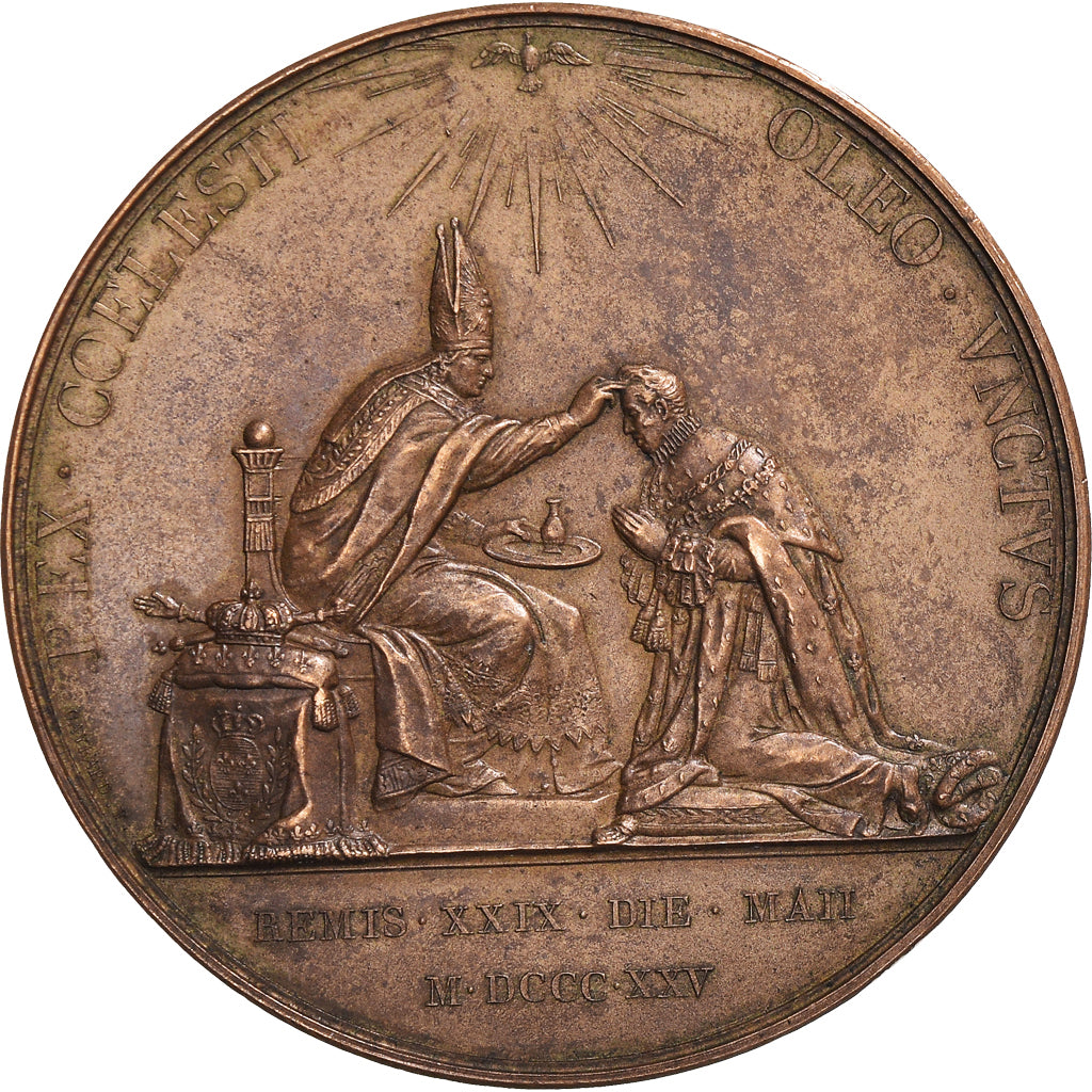 Frankreich, Medaille, Sacre de Charles X Reims, History, 1825, Gayrard, Grand