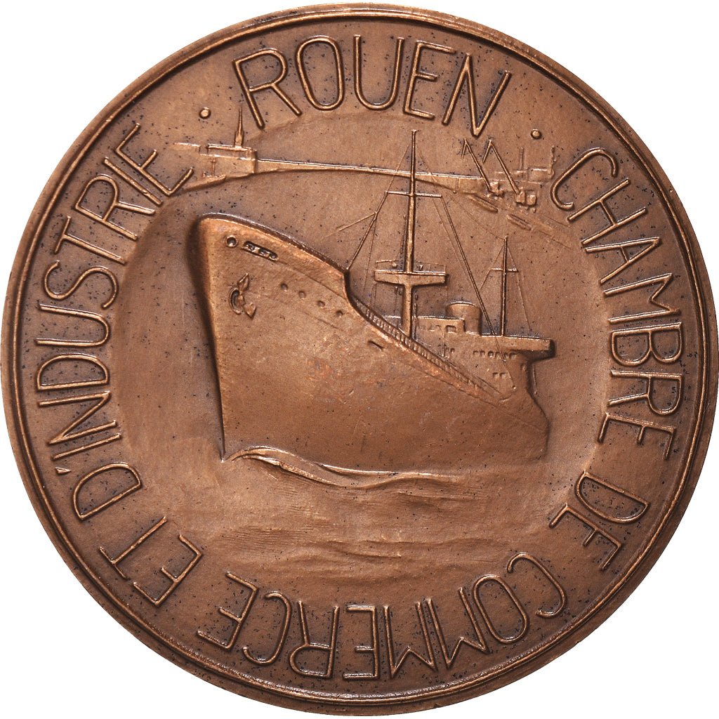 France, Medal, Chambre de Commerce et d'Industrie de Rouen, 1978, Coeffin