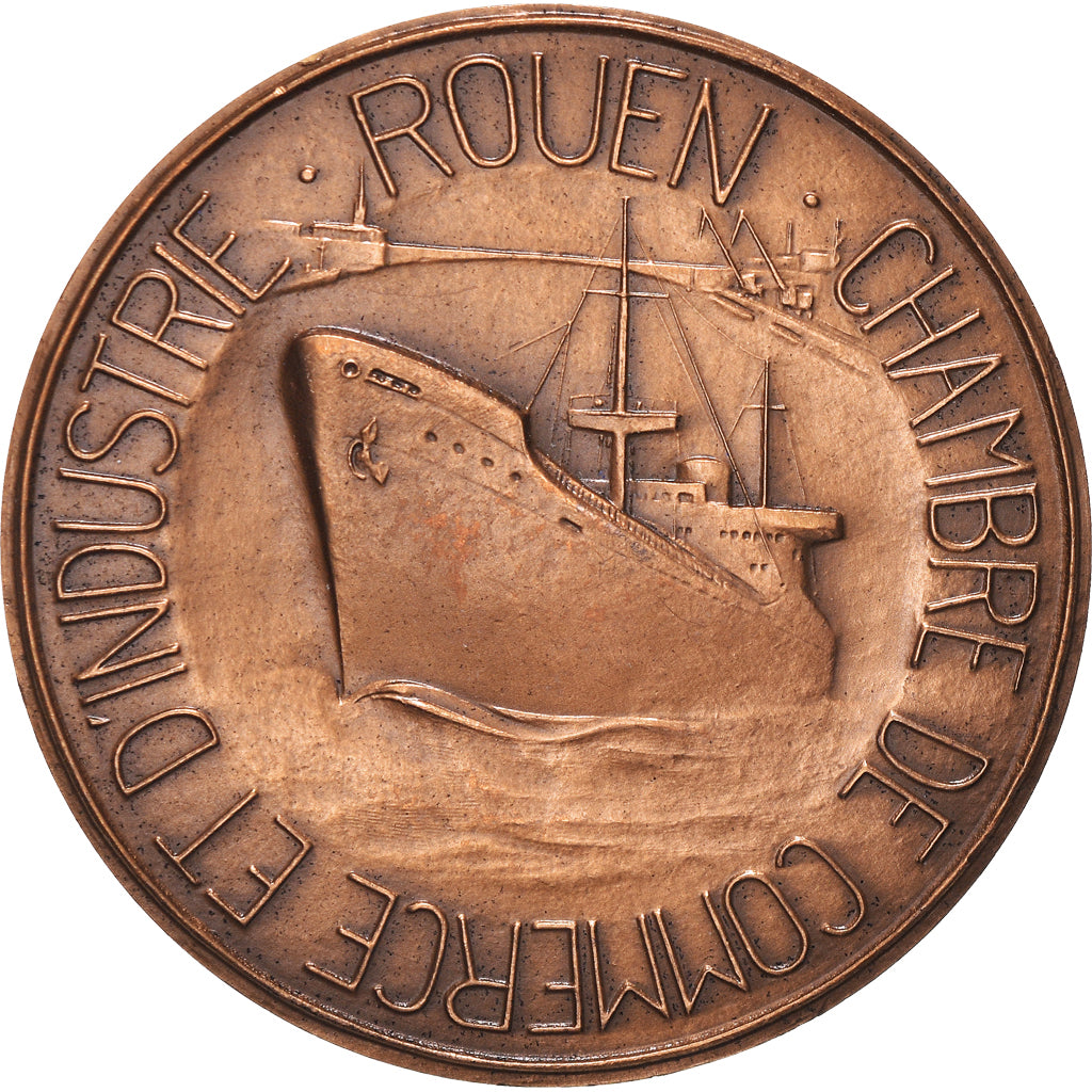Francia, medaglia, Chambre de Commerce et d'Industrie de Rouen, 1978, Coeffin