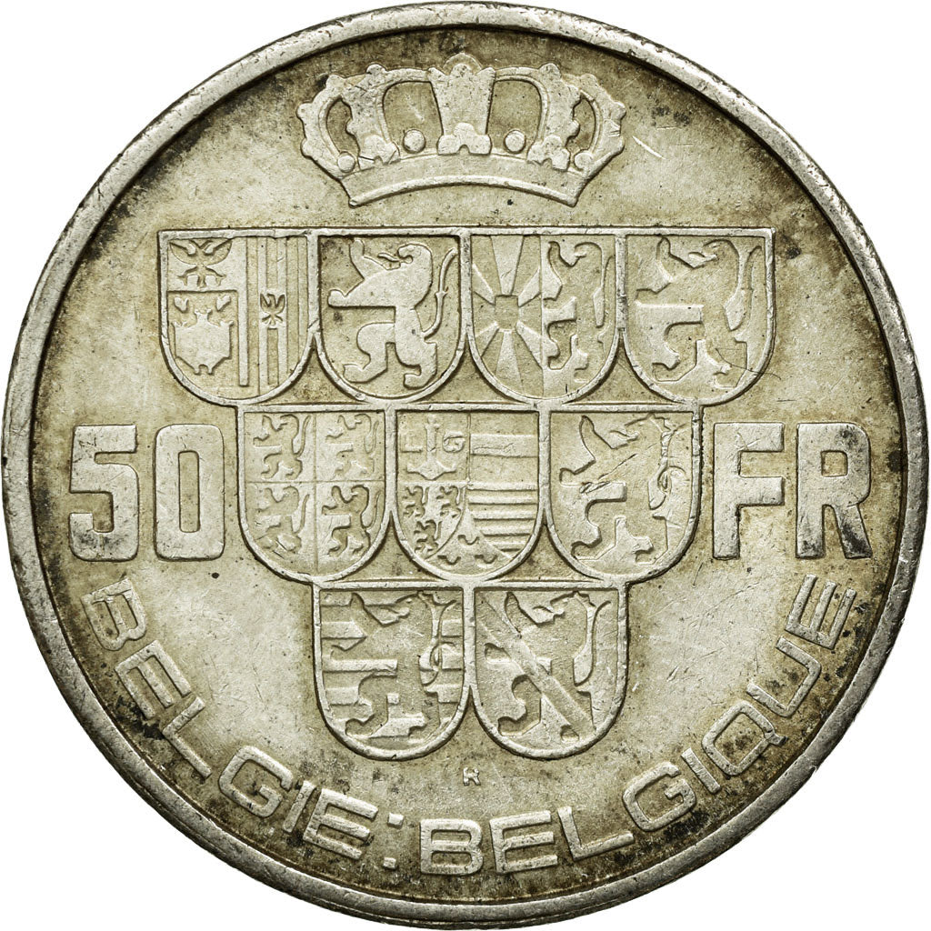 Coin, Belgium, 50 Francs, 50 Frank, 1940, EF(40-45), Silver, KM:122.1